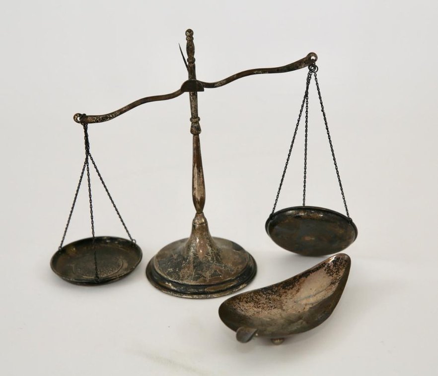 Sterling Silver Ashtray and Scales