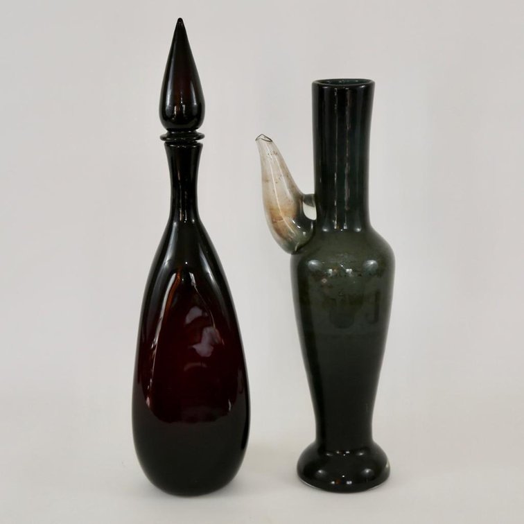 Blenko Decanter and Blenko Style Ewer