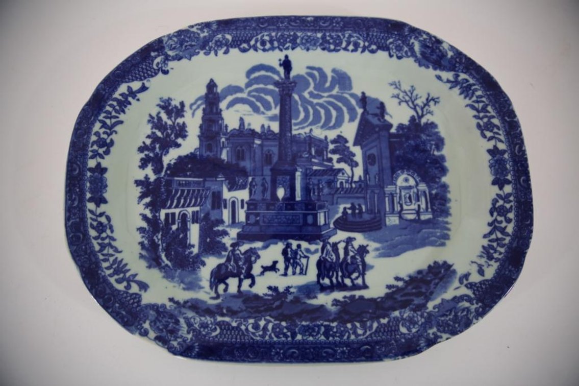 Flow Blue Ironstone Platter
