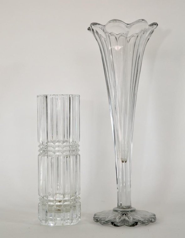 Two Crystal Vases