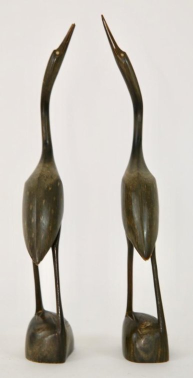 Two MCM Water Buffalo Horn Birds