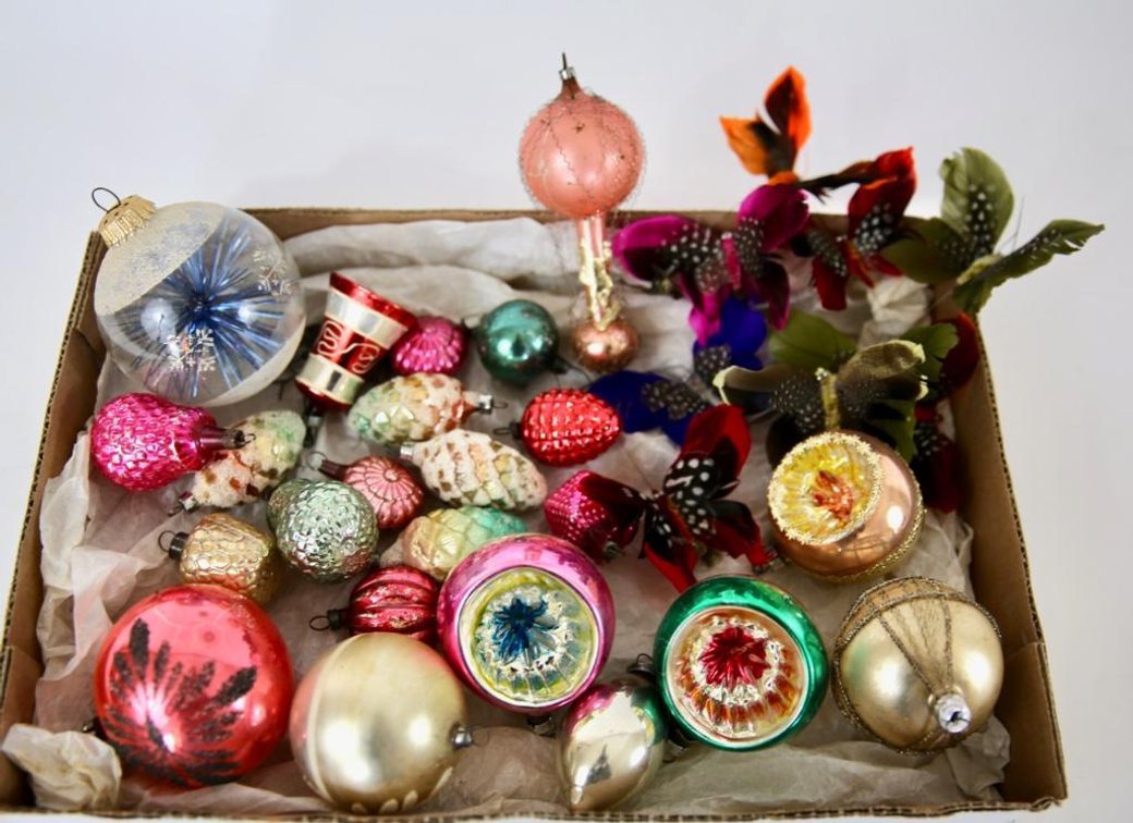 Collection of Glass Christmas Ornaments