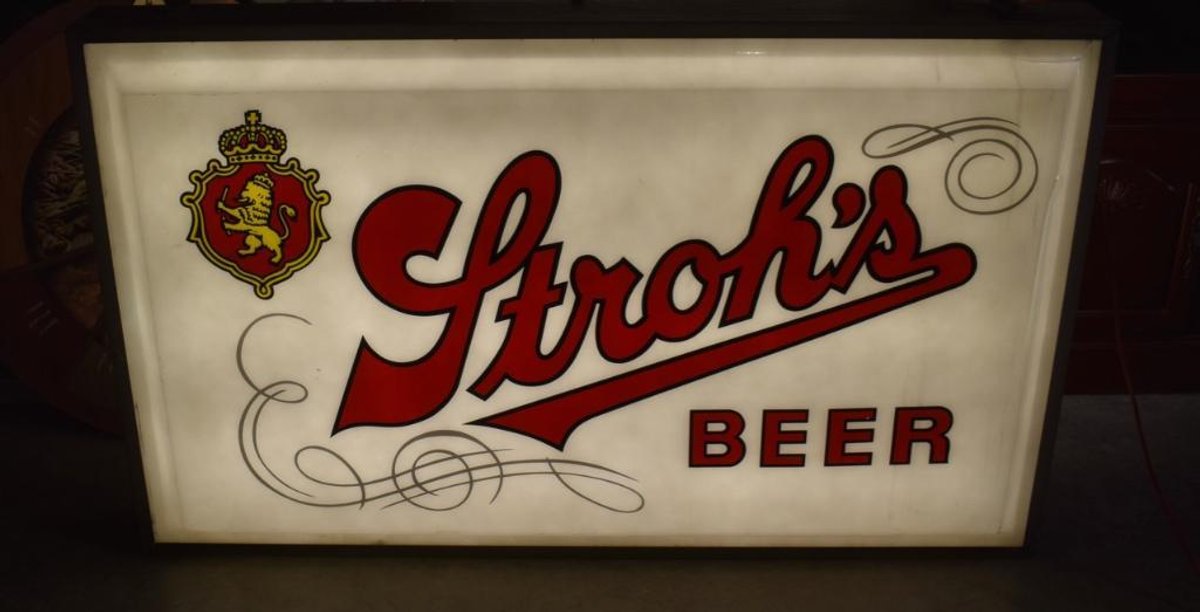 Stroh's Light Sign