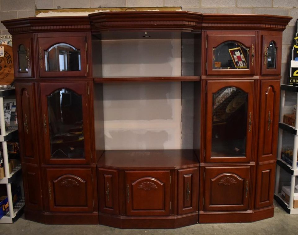 Large Cherry Sectional Entertainment Center