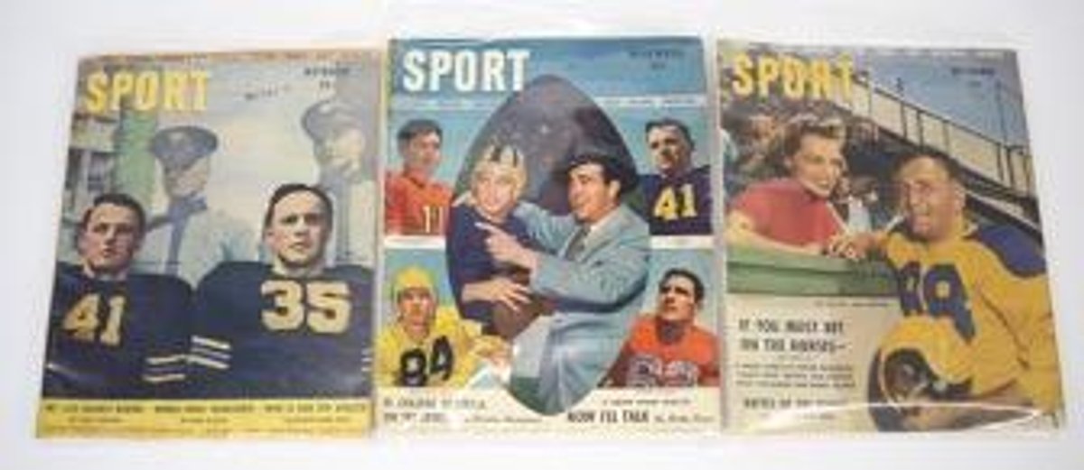 Three Sport Magazines, 1946- Tom Harmon