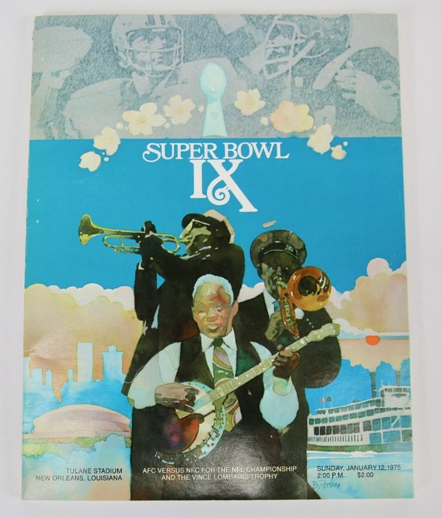 Official Super Bowl IX, 1975 Program- Steelers vs. Vikings
