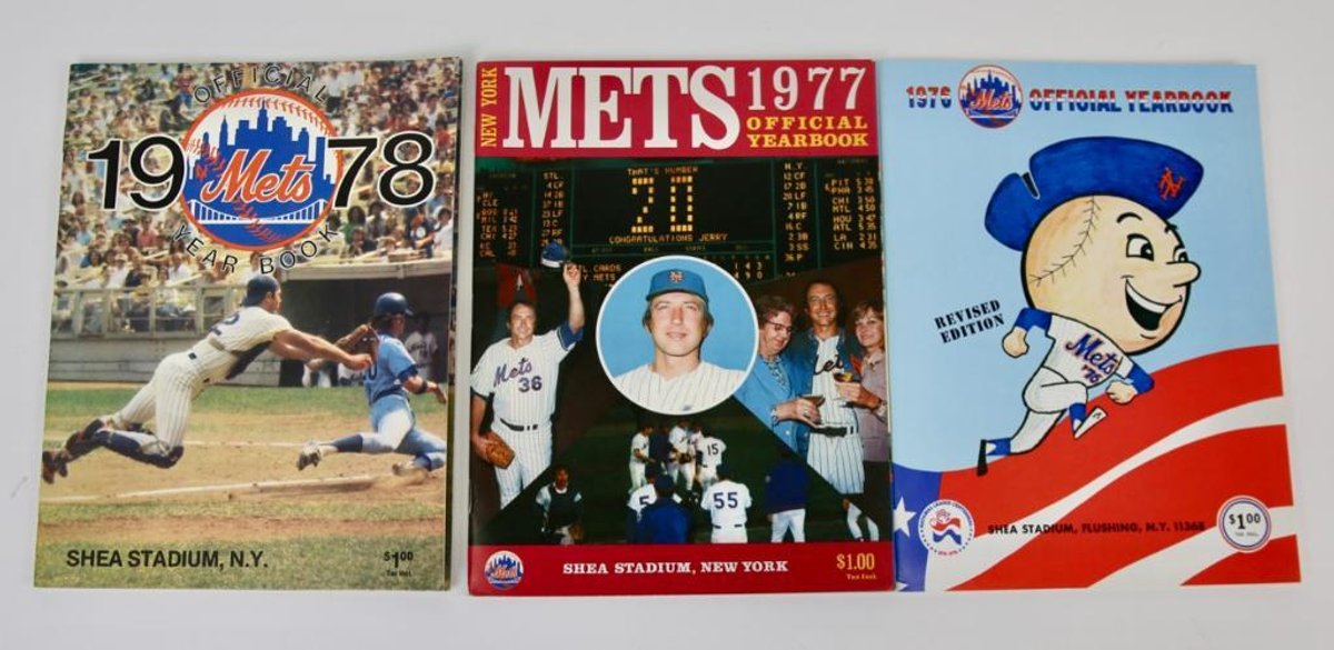 Three New York Mets Yearbooks, 1976-78