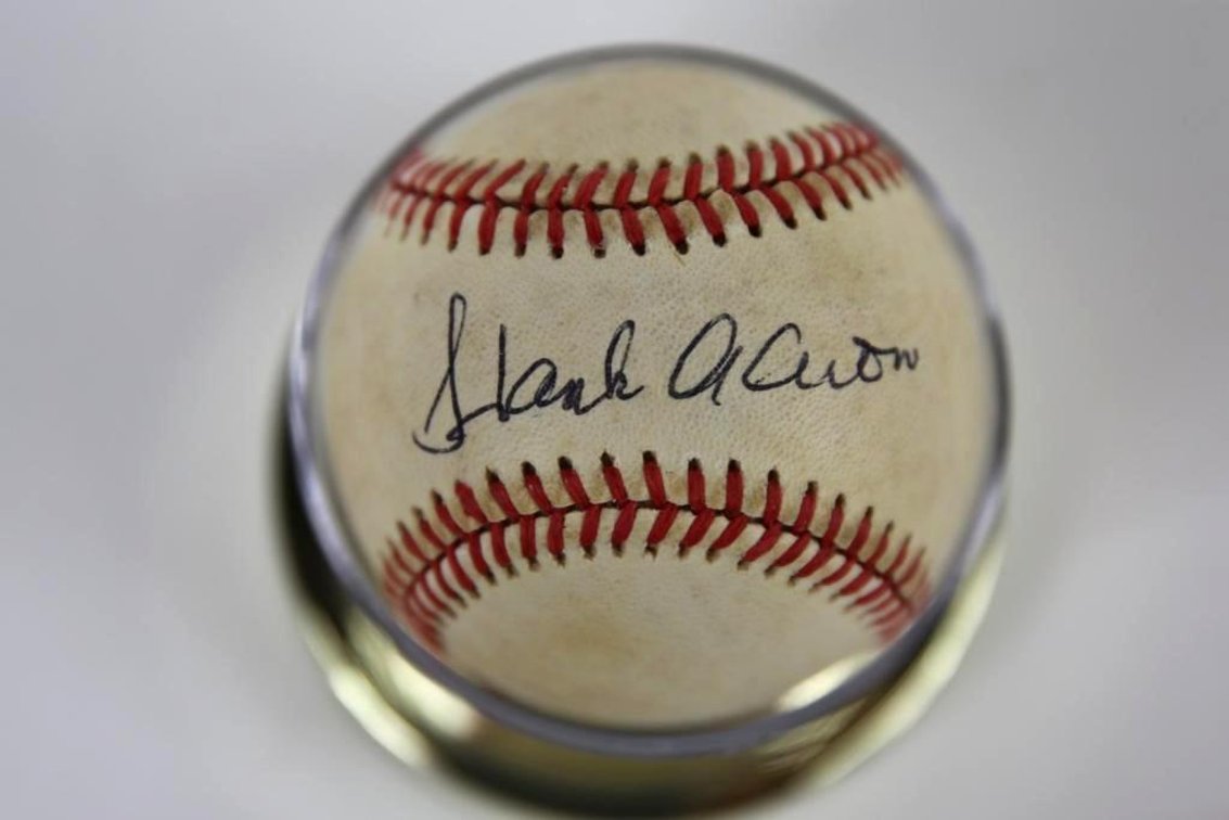 Hank Aaron Signed Baseball