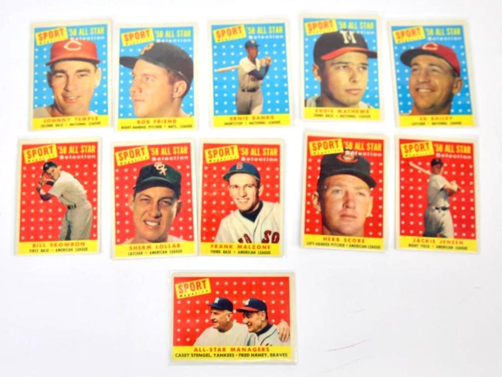1958 All Stars Topps Baseball Cards