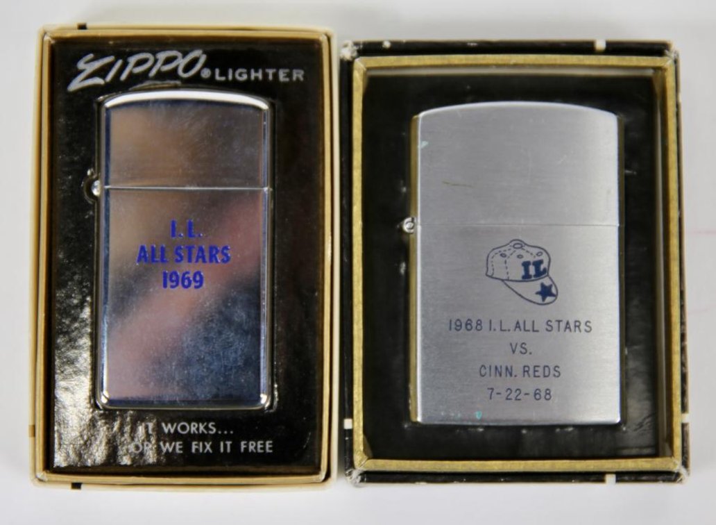 Two International League All Stars Lighters, Zippo