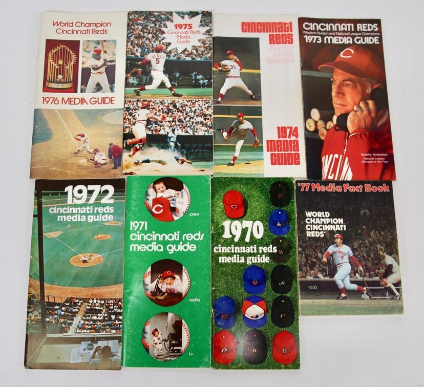1970-77 Cincinnati Reds Media Guides