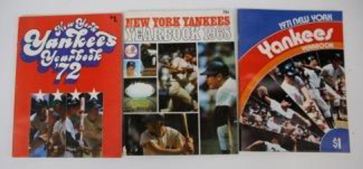 Three New York Yankees Yearbooks