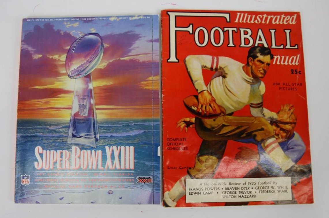 1935 Illustrated Football Annual and Super Bowl XXIII Program