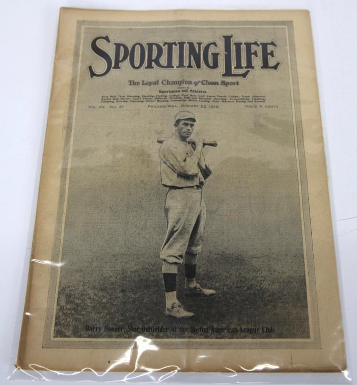 Sporting Life Newspaper, Jan. 22, 1916- Harry Hooper 