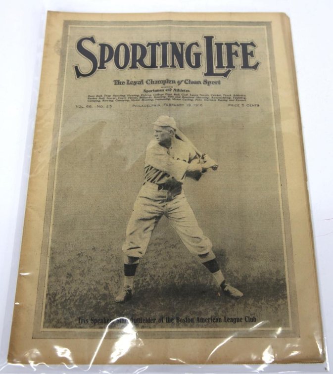 Sporting Life Newspaper, Feb. 19, 1916- Tris Speaker