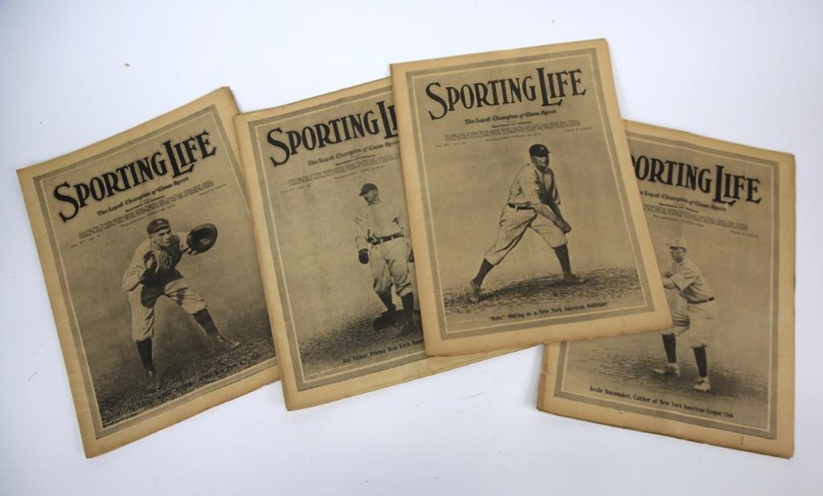 Four Sporting Life Newspapers, 1916- Baseball