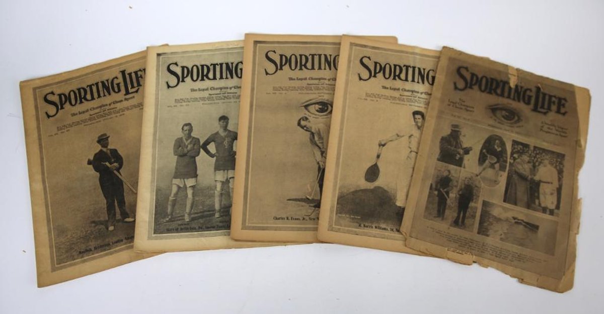 Five Sporting Life Newspapers, 1916- Tennis, Golf