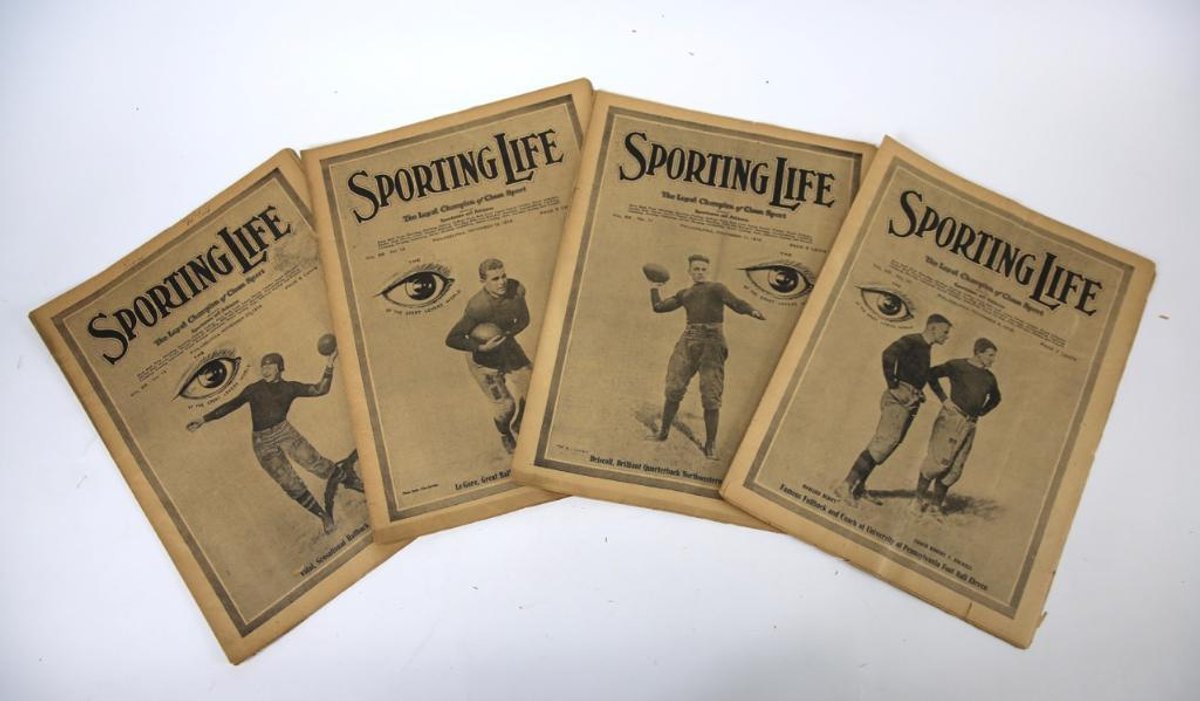 Four Sporting Life Newspapers, 1916- Football