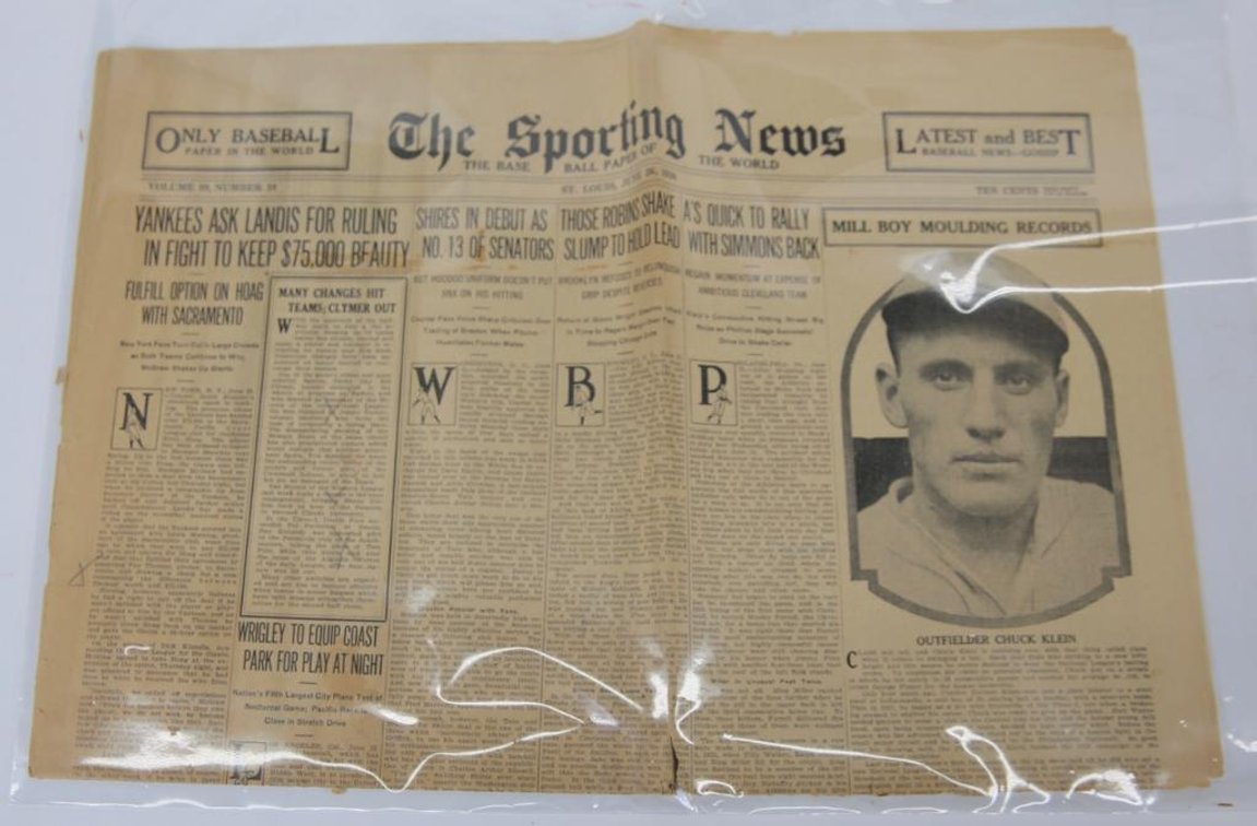 The Sporting News Jun. 1930- Chuck Klein
