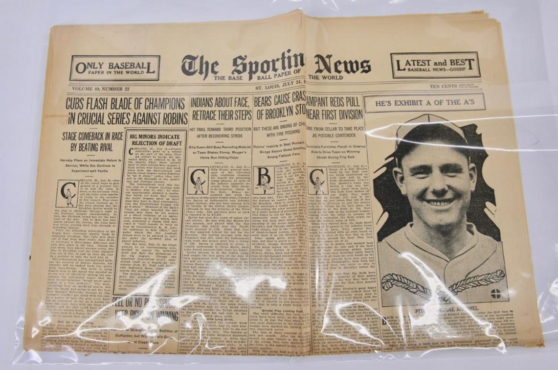 The Sporting News Jul. 1930- Eddie Rommel