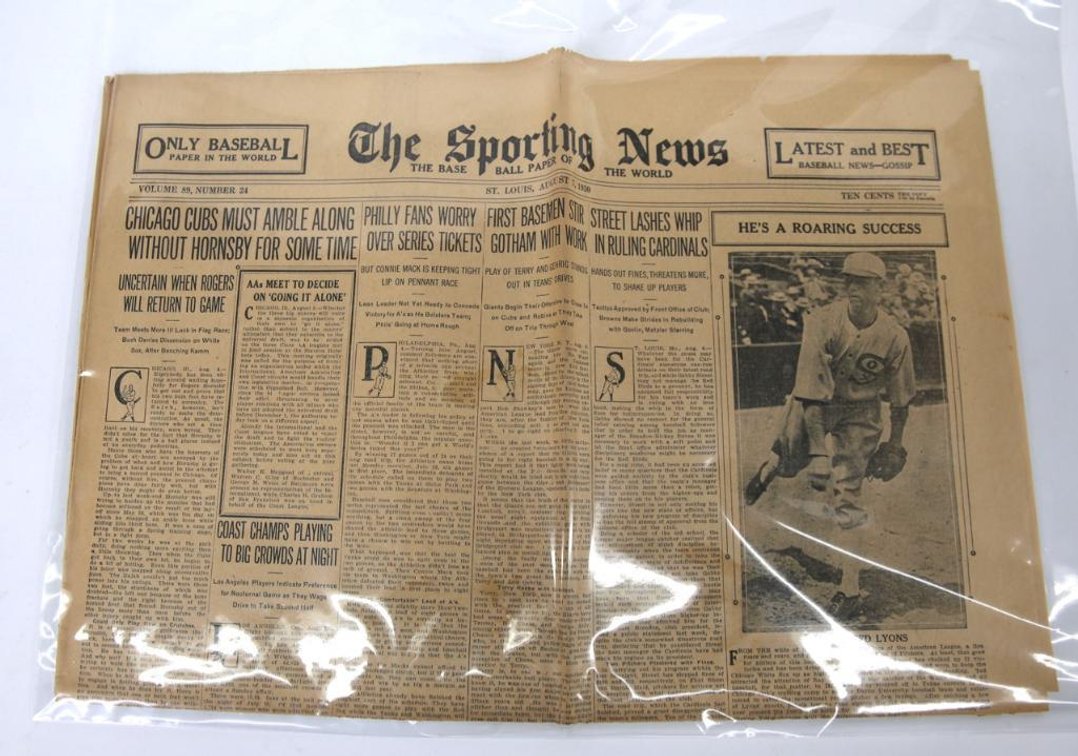 The Sporting News Aug. 1930- Ted Lyons