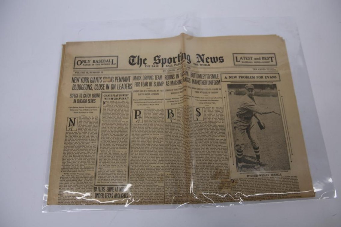 The Sporting News Aug. 1930- Wes Ferrell