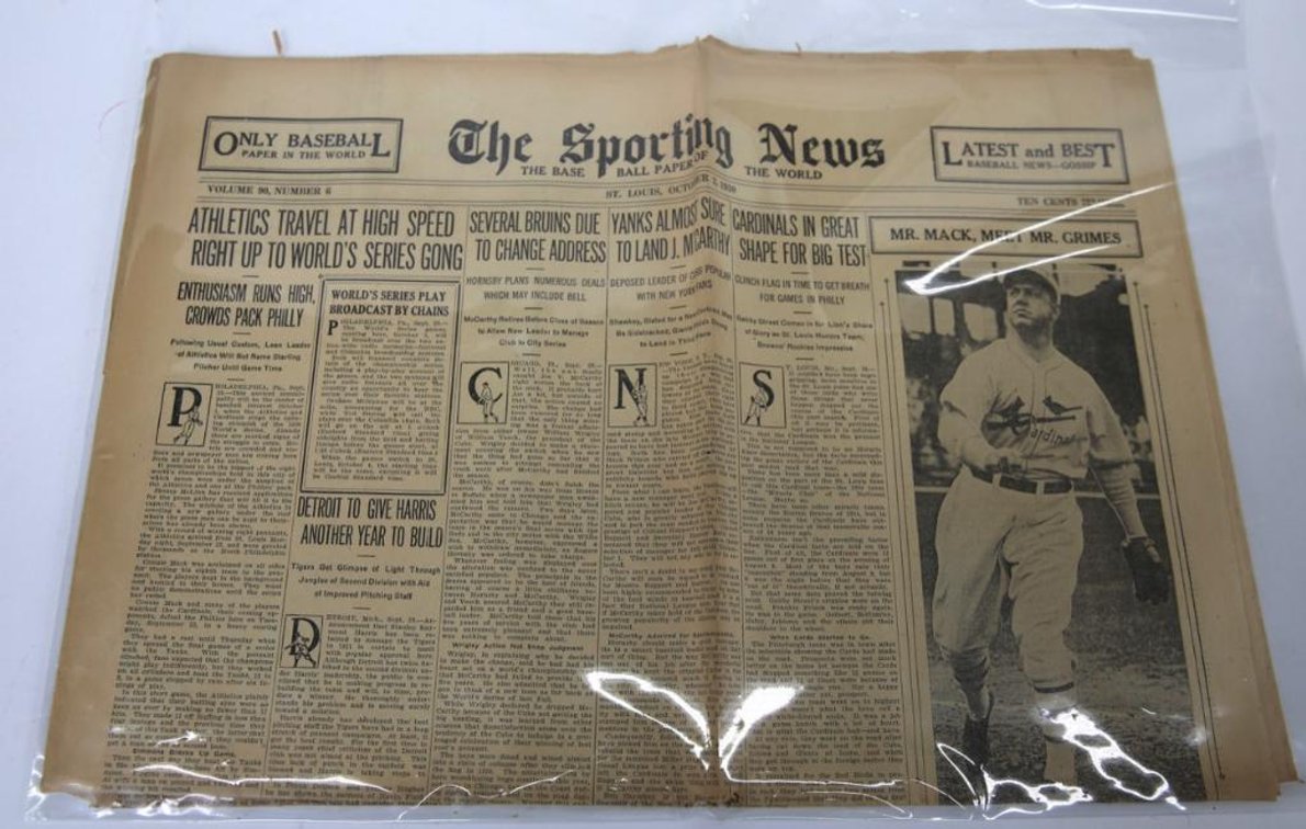 The Sporting News Oct. 1930- Andy High, Burleigh Grimes