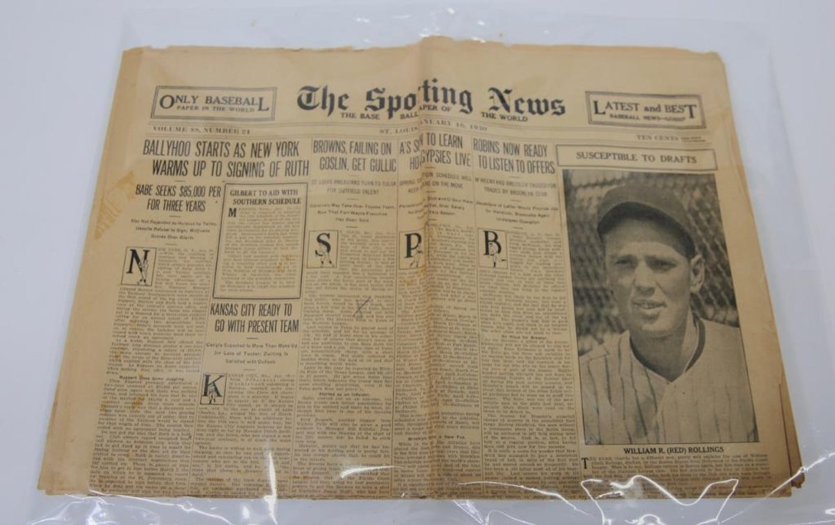Two The Sporting News Jan. 1930- Ivy Andrews, Red Rollings
