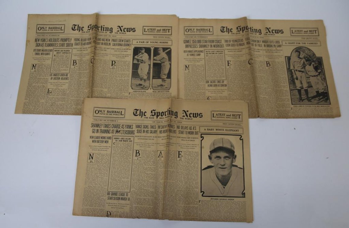 The Sporting News Feb/Mar. 1930- Yankees, Robins