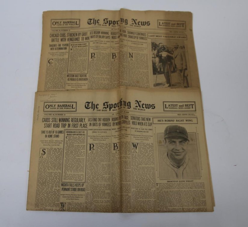 The Sporting News May/Jun. 1930- Roger Hornsby, Glenn Wright