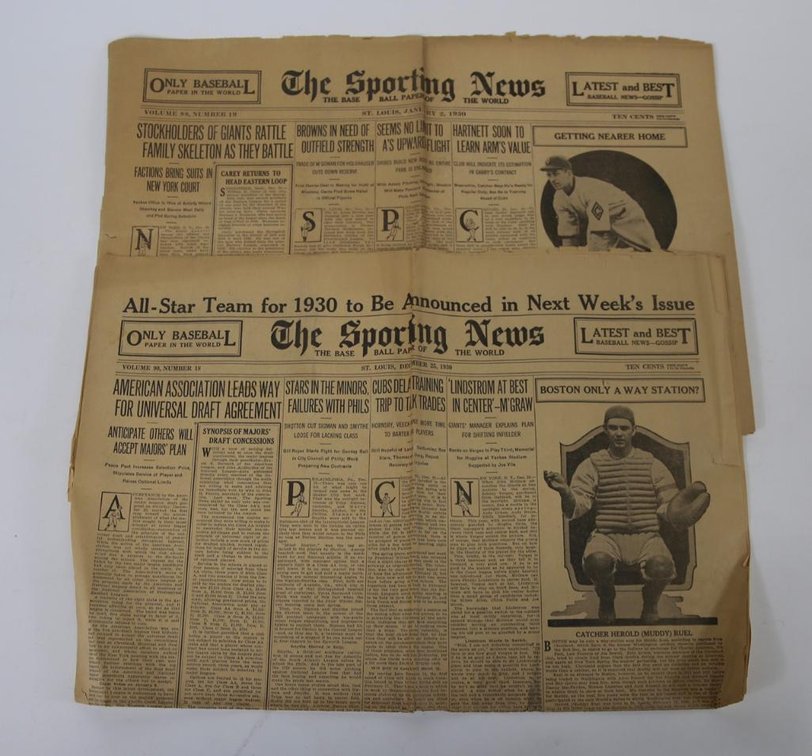 The Sporting News Jan/Dec. 1930- Tony Cuccinello, Muddy Ruel