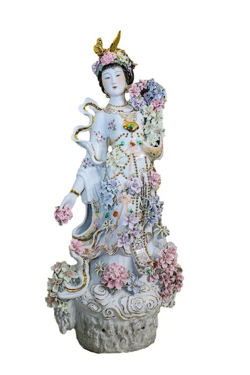 Large Asian Style Porcelain Woman