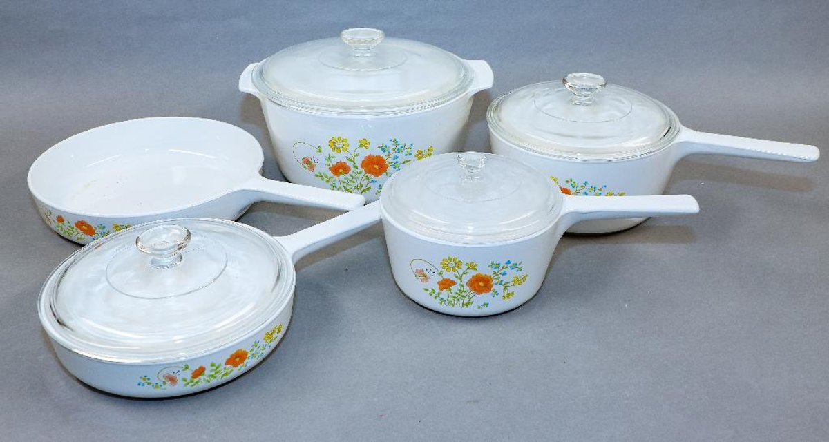Corning Ware Range Toppers in Wild Flower Pattern