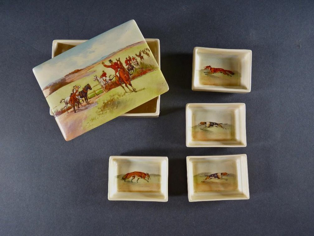 Royal Doulton "Fox Hunt" Cigarette Box