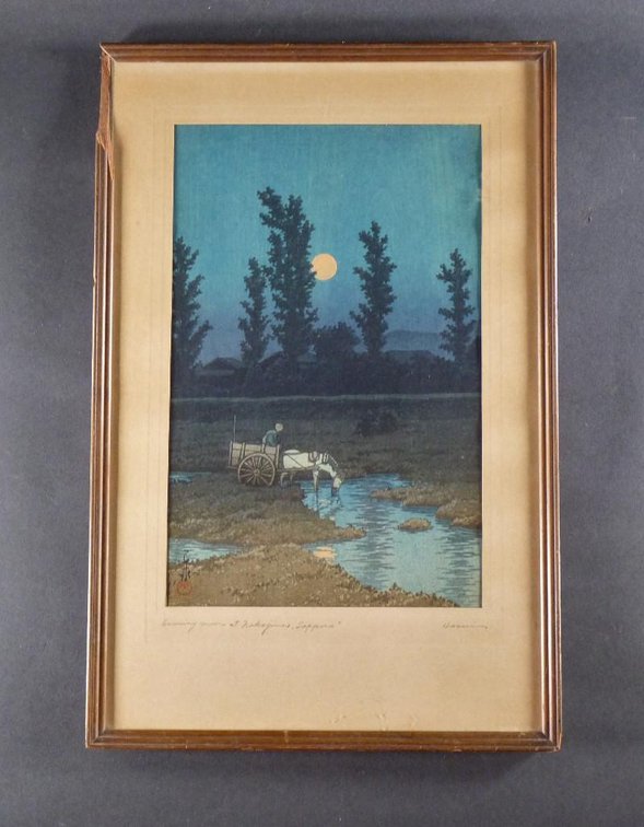 Kawase Hasui Woodblock in Frame