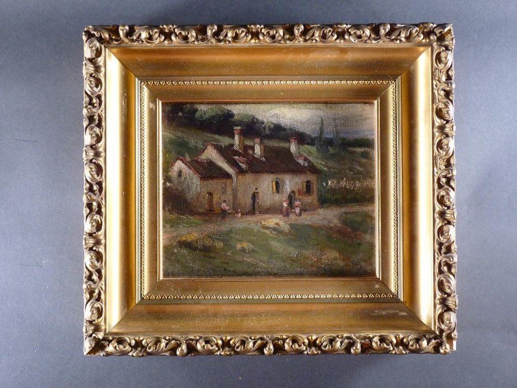 Unsigned Impressionist Building & Landscape