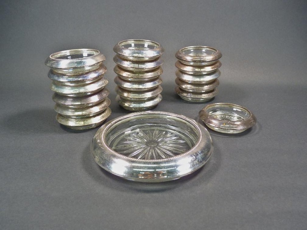 Sterling Silver Rimmed Ash Trays
