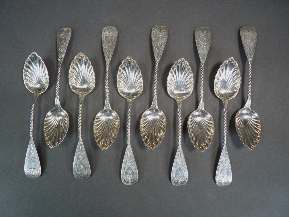 Stunning Louisville Silversmith Coin Silver Spoons