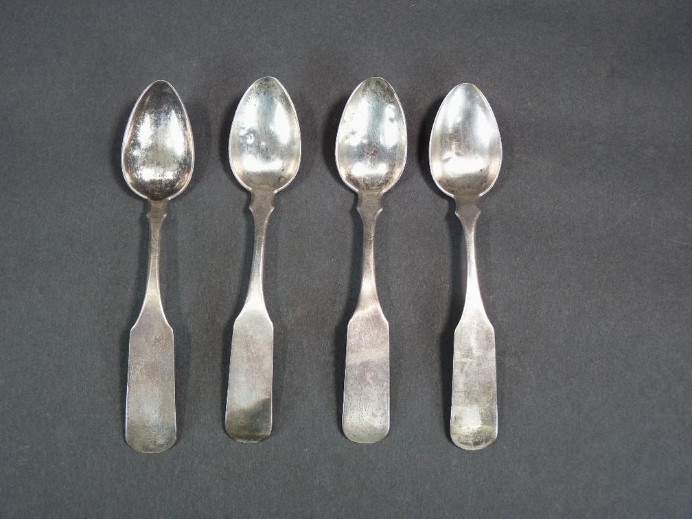 4 Small Coin Silver Spoons