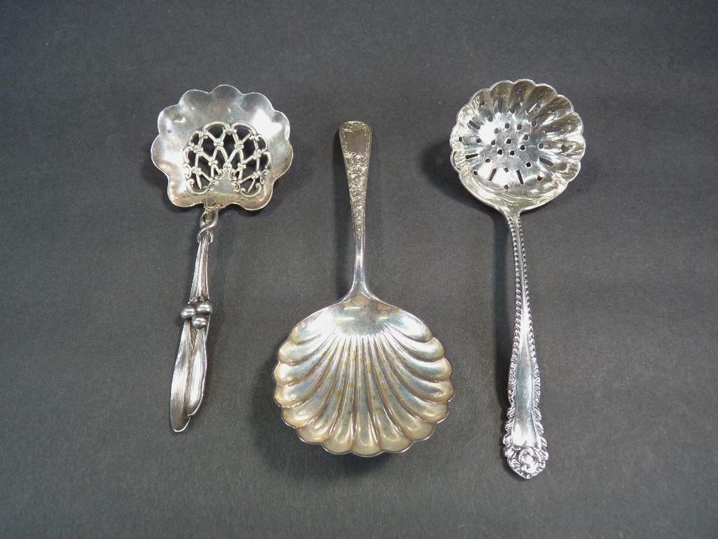 Scalloped Shape Sterling Silver Spoons