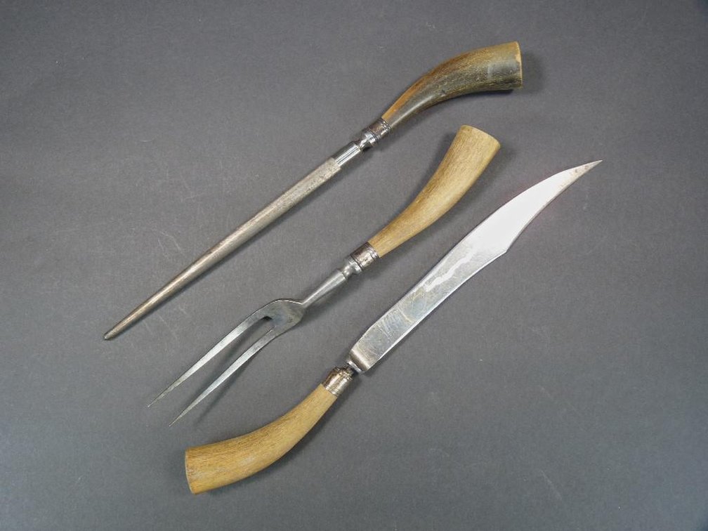 Carving Utensils with Sterling Silver Collars