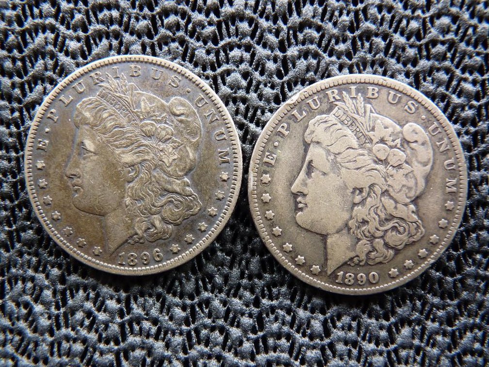 Morgan Dollars 1890-O, 1896-O