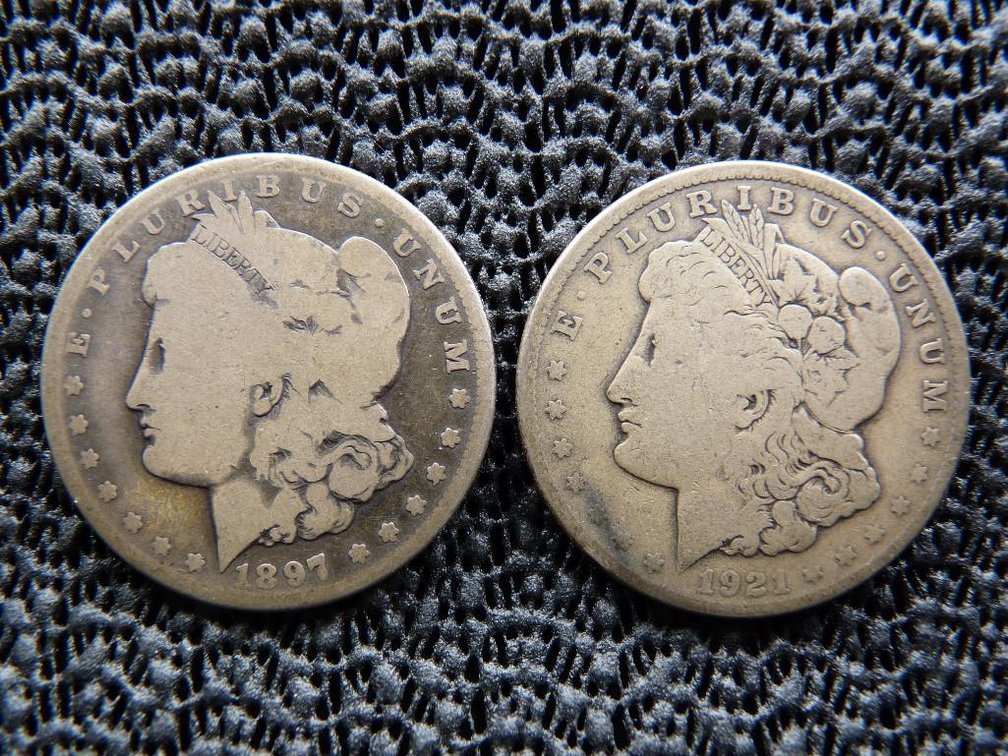 Morgan Dollars 1897-S, 1921-S