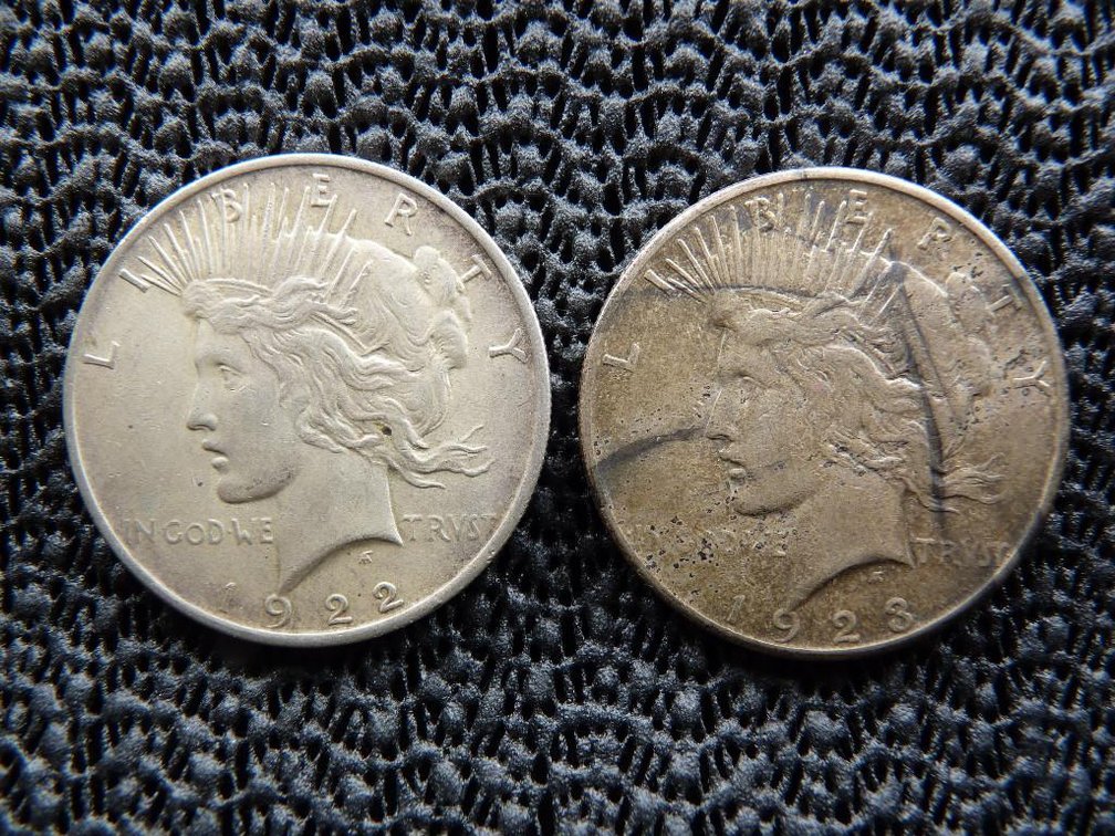 Peace Dollars 1922, 1923-S