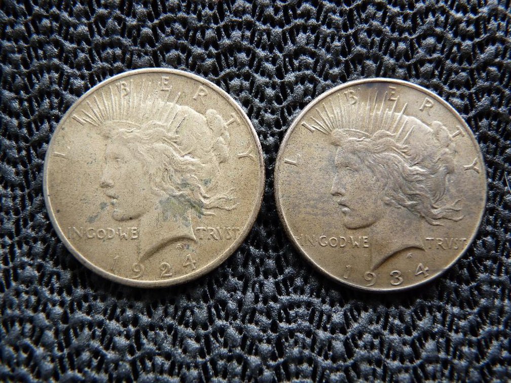 Peace Dollars 1924, 1934