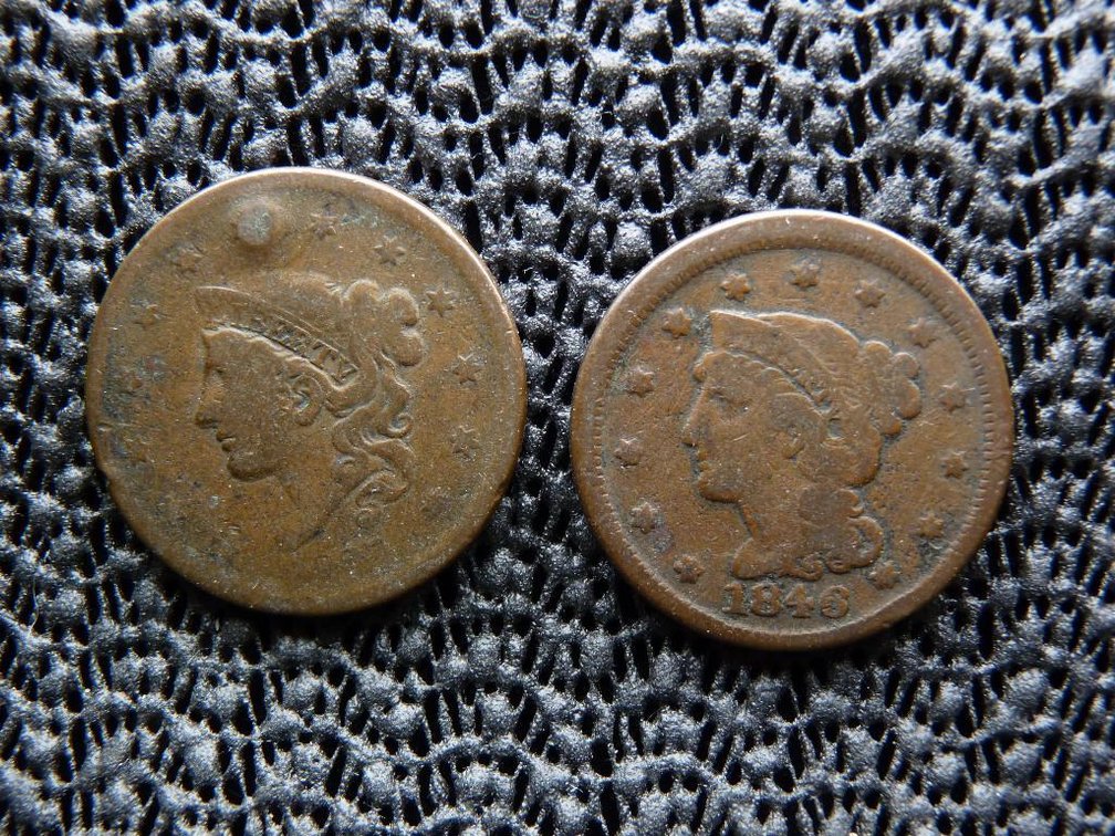 Two Large Cent, 1837 and 1846