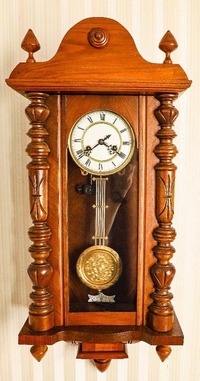 Walnut Case Wall Clock