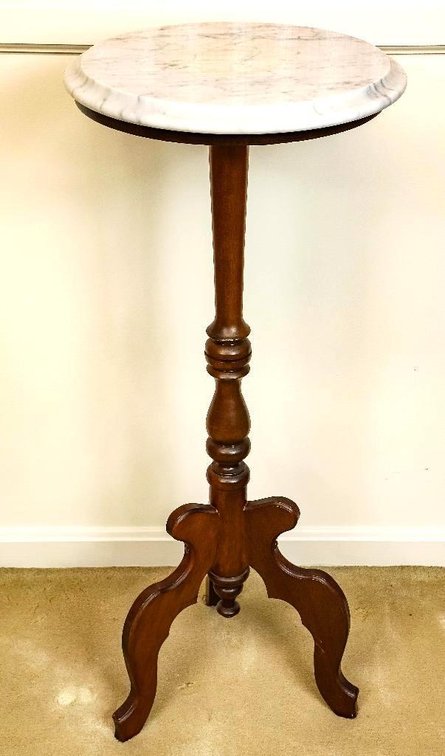 Plant/Art Stand with Marble Top