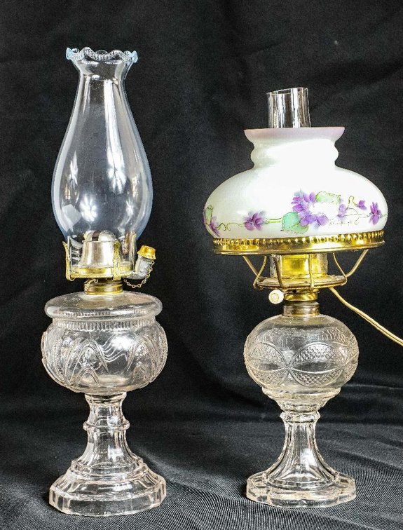 Two Oil Lamps, One Electrified