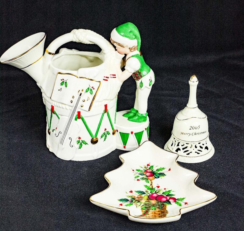 Lenox Holiday Tree Dish and Pitcher and More